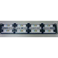 1U Cat5e RJ45 UTP 19 pulgadas 24 puertos Fluke Pass Patch Panel